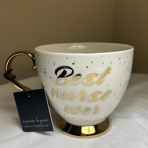 Best Nurse Ever Gold & White Coffee Mug